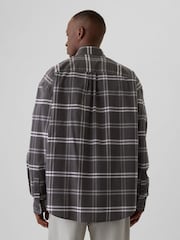 Gap Dark Grey Check Bear Long Sleeve Oxford Shirt - Image 2 of 5