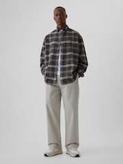 Gap Dark Grey Check Bear Long Sleeve Oxford Shirt - Image 3 of 5