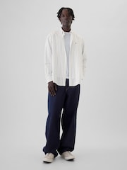 Gap White Stripe Bear Long Sleeve Oxford Shirt - Image 3 of 5