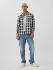 Gap Blue Regular Fit Long Sleeve Poplin Shirt - Image 3 of 5