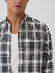 Gap Blue Regular Fit Long Sleeve Poplin Shirt - Image 4 of 5