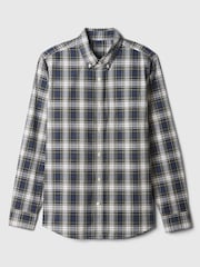 Gap Blue Regular Fit Long Sleeve Poplin Shirt - Image 5 of 5