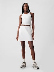 Gap White Cropped Sports Bra Tank Top - Image 3 of 5
