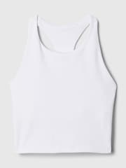 Gap White Cropped Sports Bra Tank Top - Image 5 of 5