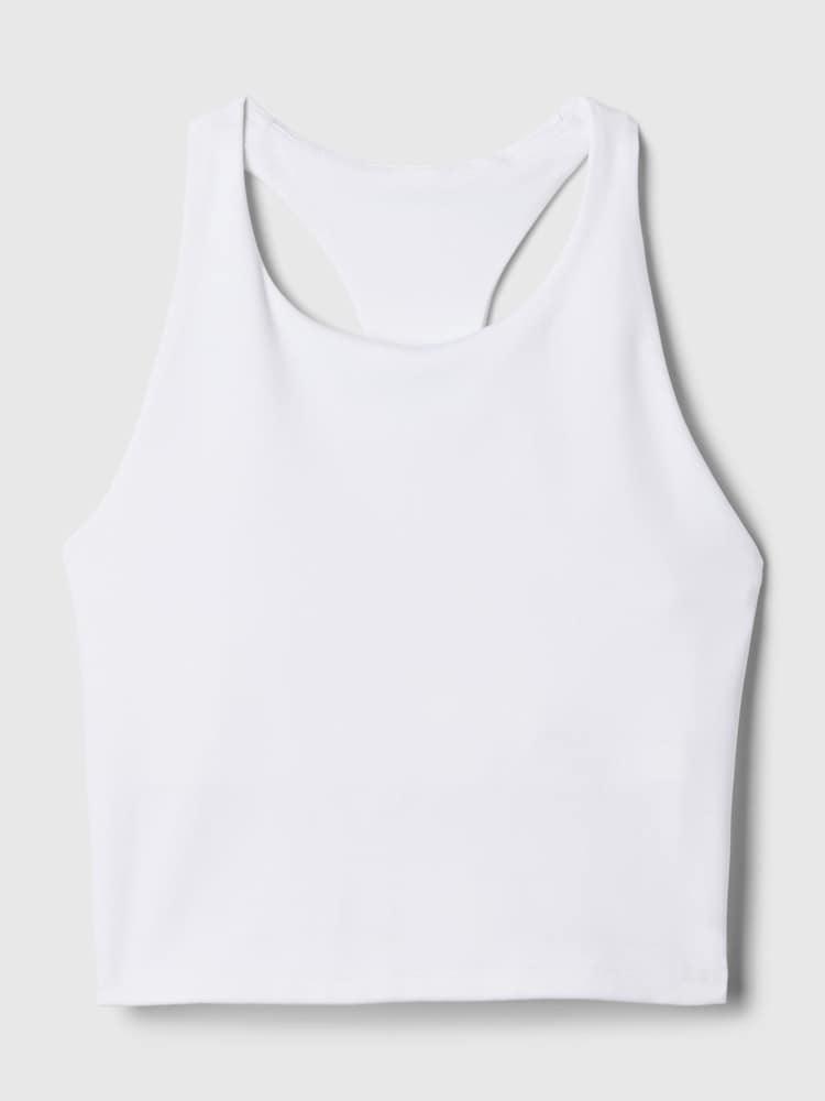 Gap White Cropped Sports Bra Tank Top - Image 5 of 5