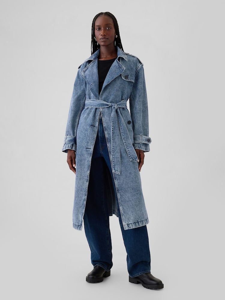 Удлиненный джинсовый тренч Gap - Image 1 of 5