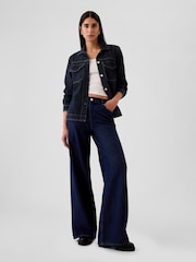 Gap Blue Ultra Soft Denim Belted Jacket - Image 3 of 5