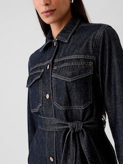 Gap Blue Ultra Soft Denim Belted Jacket - Image 4 of 5