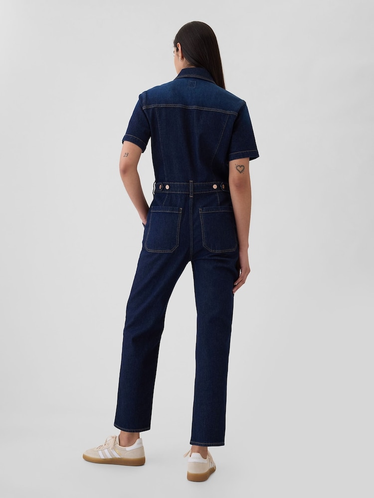 Gap Blue Denim Jumpsuit - Image 2 of 4