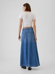 Gap Blue UltraSoft Denim Maxi Skirt - Image 2 of 5