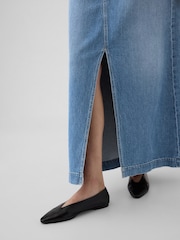 Gap Blue UltraSoft Denim Maxi Skirt - Image 4 of 5