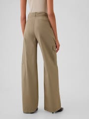 Gap Brown High Waisted Baggy Cargo Trousers - Image 3 of 7