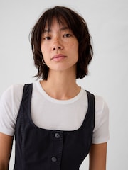Gap Black Utility Button Mini Dress - Image 4 of 4