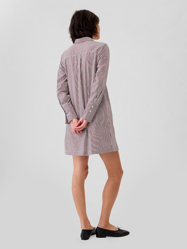 Gap Red Cotton Mini Shirt Dress - Image 2 of 5