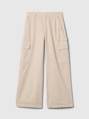 Gap Beige Mid Rise Cotton Baggy Cargo Trousers - Image 6 of 6