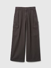 Gap Dark Brown Mid Rise Cotton Baggy Cargo Trousers - Image 6 of 6