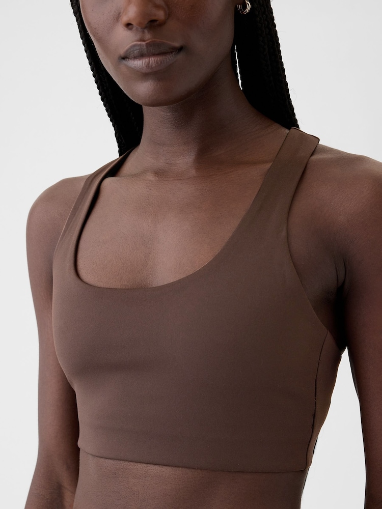 Gap Brown Power Medium Impact Racerback Sports Bra - Image 1 of 4
