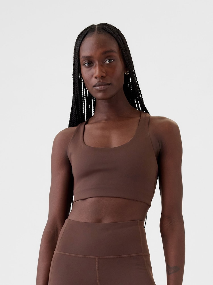 Gap Brown Power Medium Impact Racerback Sports Bra - Image 2 of 4