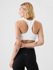 Gap White Power Medium Impact Racerback Sports Bra - Image 2 of 5