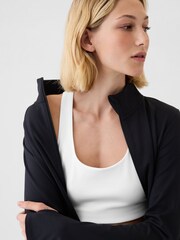 Gap White Power Medium Impact Racerback Sports Bra - Image 3 of 5