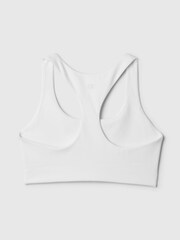 Gap White Power Medium Impact Racerback Sports Bra - Image 5 of 5