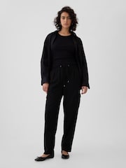 Gap Black Pull On Soft Twill Tapered Cargo Trousers - Image 1 of 5