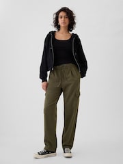Gap Green Pull On Soft Twill Tapered Cargo Trousers - Image 4 of 5