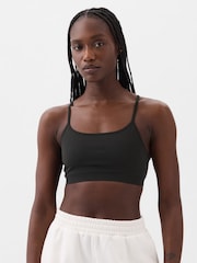 Negro - Bralette de espalda cruzada sin costuras Gap - Imagen 1 de 4