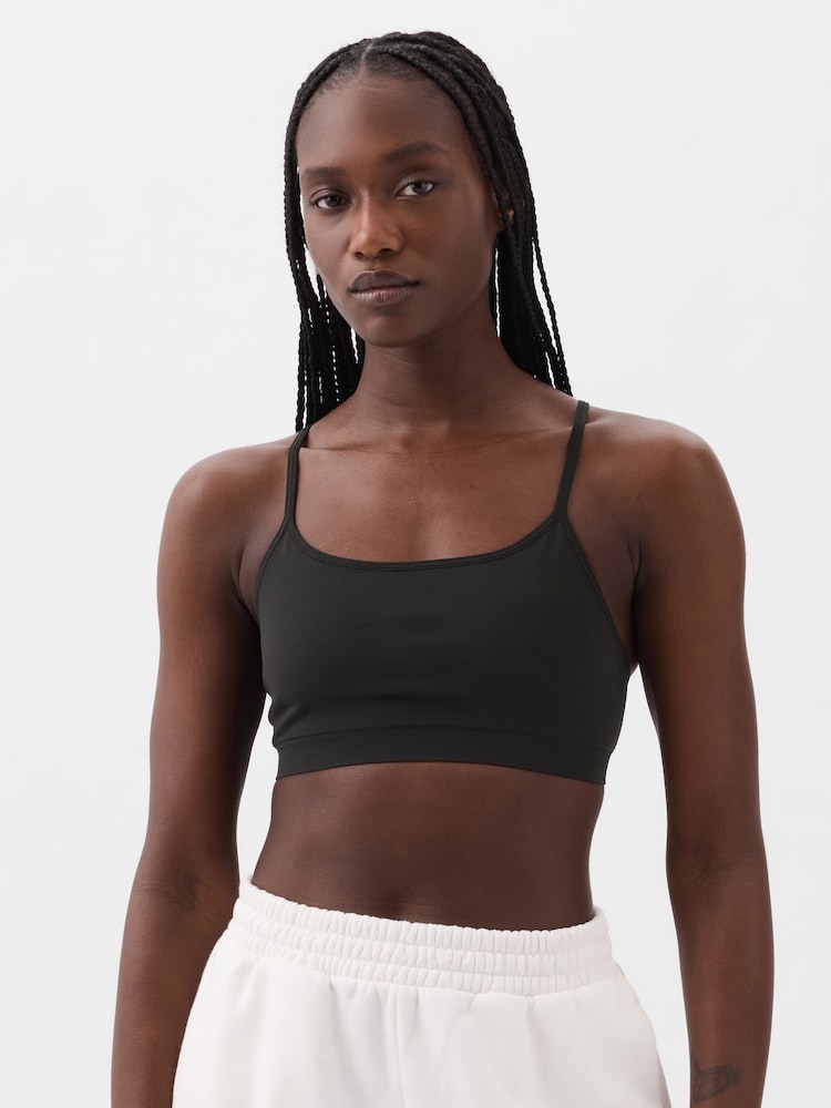 Negro - Bralette de espalda cruzada sin costuras Gap - Imagen 1 de 4