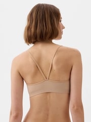 beis - Bralette de espalda cruzada sin costuras Gap - Imagen 2 de 4