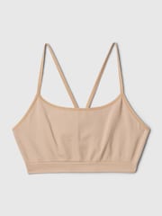 beis - Bralette de espalda cruzada sin costuras Gap - Imagen 3 de 4