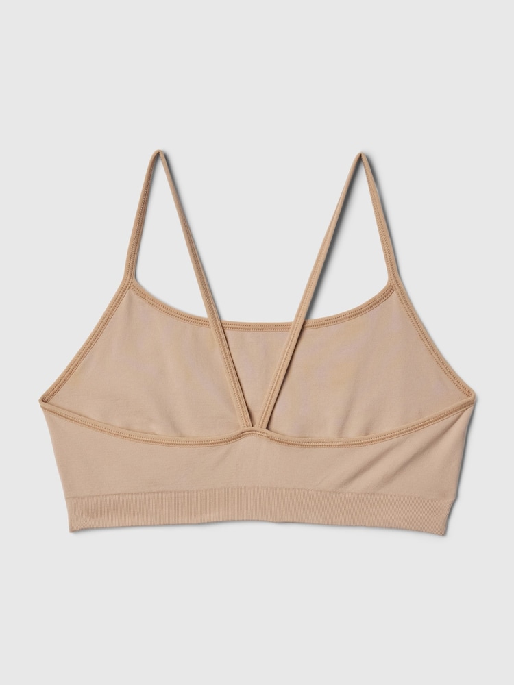 beis - Bralette de espalda cruzada sin costuras Gap - Imagen 4 de 4