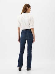 Gap Blue Mid Rise Stretch Button Detail Bootcut Jeans - Image 6 of 7