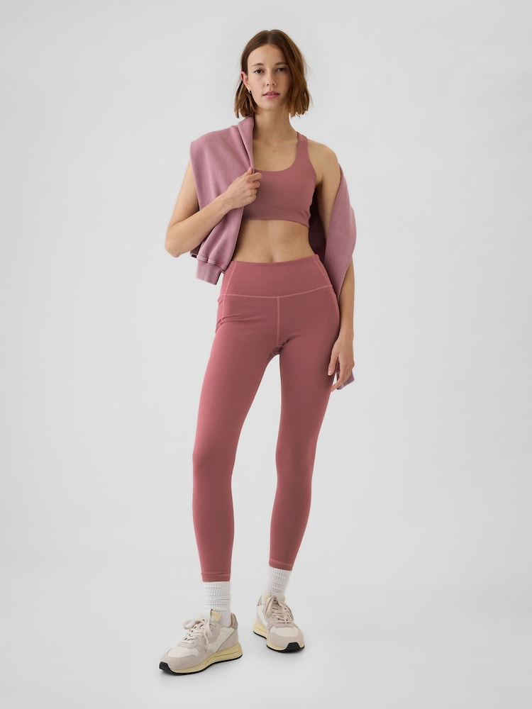 Gap Pink High Waisted Power Stretch Full Length Pocket Leggings - Image 1 of 4