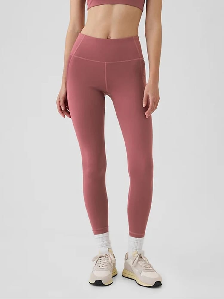 Gap Pink High Waisted Power Stretch Full Length Pocket Leggings - Image 2 of 4