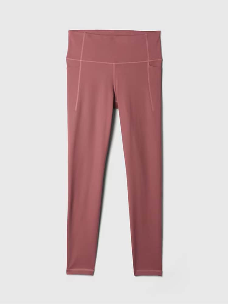 Gap Pink High Waisted Power Stretch Full Length Pocket Leggings - Image 4 of 4