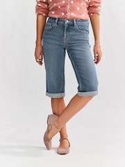 Bleu moyen - Bermuda en jean longueur Denim - Image 2 of 9