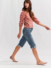 Bleu moyen - Bermuda en jean longueur Denim - Image 4 of 9