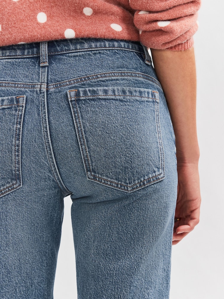 Bleu moyen - Bermuda en jean longueur Denim - Image 6 of 9