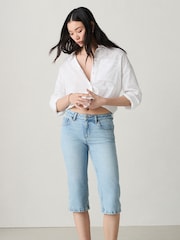 Bleach Knee Length Bermuda Denim Shorts - Image 1 of 8