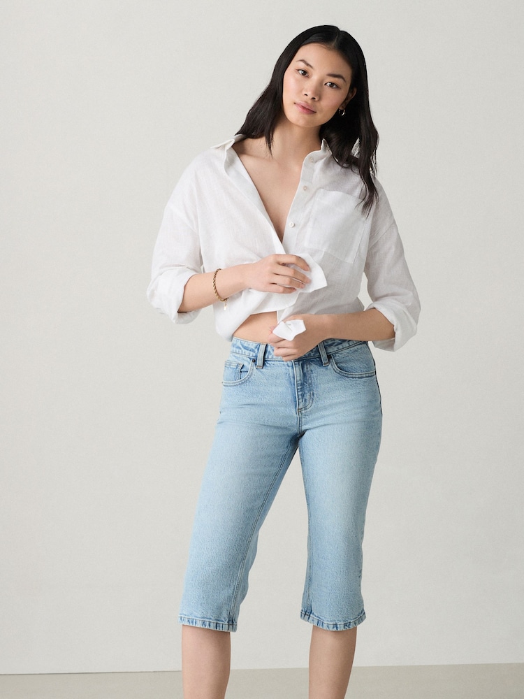 Bleach Knee Length Bermuda Denim Shorts - Image 2 of 8