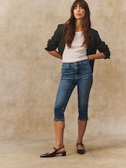 Dark Blue Capri Jeans - Image 1 of 6