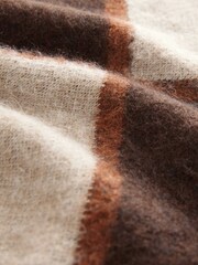 Marron argyle - Relaxed Fit Brushed Pattern Col rond Pull - Image 6 de 7