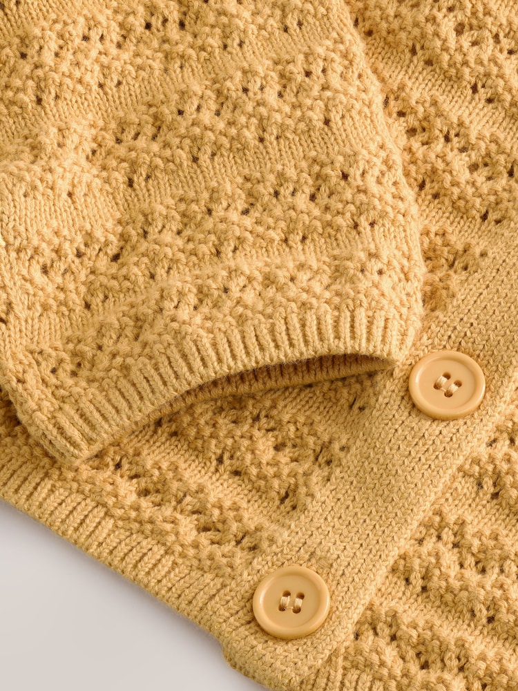 Ochre Yellow Knitted - سترة كارديغان بياقة حرف V (3-16 سنة) - صورة 7 من 7