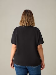 Live Unlimited Black Curve Relaxed Pocket T-Shirt - Image 6 of 6