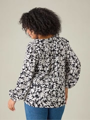 Live Unlimited Curve Floral V-Neck Button Blouse - Изображение 2 из 3