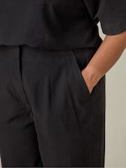 Live Unlimited Charcoal Grey Petite Relaxed Curve Tapered Trousers - Image 3 of 4