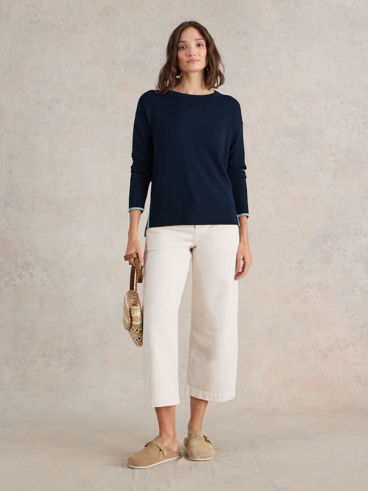White Stuff Navy Olive Jumper - Image 1 of 7