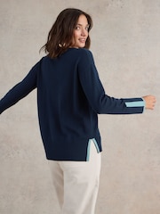 White Stuff Navy Olive Jumper - Image 2 of 7