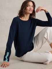 White Stuff Navy Olive Jumper - Image 3 of 7